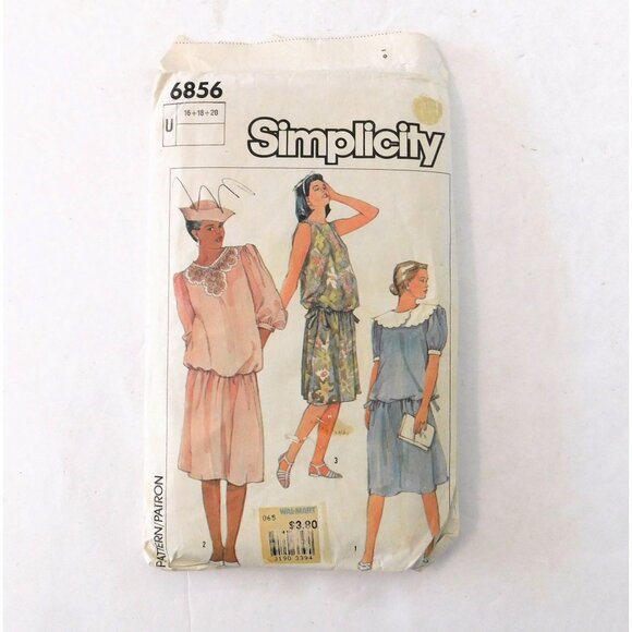 Simplicity Other - Simplicity 6856 Maternity Dress Vintage 80s Sewing Pattern Misses 16-18-20 Uncut